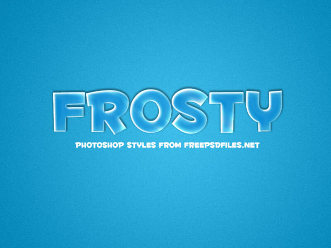 Frosty Photoshop Style