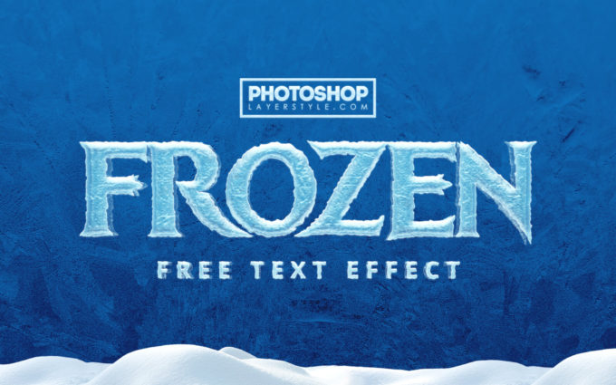 Photoshop Free Movie Text Effect Preset Cinema Movie フォトショップ 無料 テキストエフェクト プリセット 映画 サムネイル デザイン FROZEN