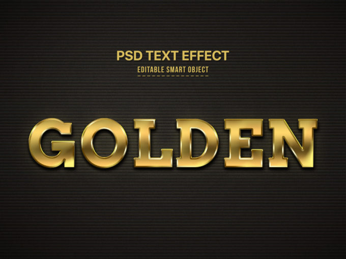 Photoshop Free Text Effect Preset Gold フォトショップ 無料 金 テキストエフェクト プリセット サムネイル デザイン Golden 3D Text Style Effects