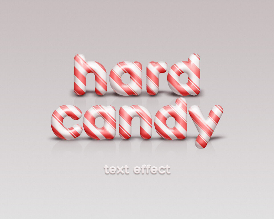 Photoshop Free Cute Pop Text Effect Preset フォトショップ 無料 テキストエフェクト プリセット かわいい ポップ サムネイル デザイン Hard Candy Text Effect