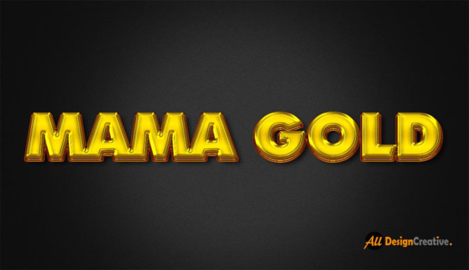 Photoshop Free Text Effect Preset Gold フォトショップ 無料 金 テキストエフェクト プリセット サムネイル デザイン Mama Gold Effect