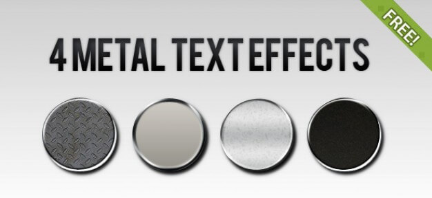 Photoshop Free Layer Style Preset Metal Silver フォトショップ 無料 模様 プリセット サムネイル 素材 おすすめ メタル シルバー 4 Free Metal Text Effect Styles