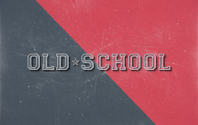 Photoshop Free Retro Vintage Text Effect Preset フォトショップ 無料 テキストエフェクト プリセット レトロ ビンテージ サムネイル デザイン Old School Retro Psd Text Effect