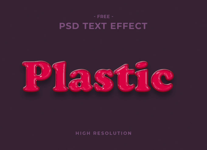 Plastic text effect