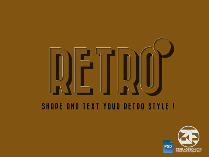 Photoshop Free Retro Vintage Text Effect Preset フォトショップ 無料 テキストエフェクト プリセット レトロ ビンテージ サムネイル デザイン Retro PSD Layer Style Effect
