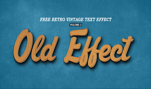 Photoshop Free Retro Vintage Text Effect Preset フォトショップ 無料 テキストエフェクト プリセット レトロ ビンテージ サムネイル デザイン Volume 3