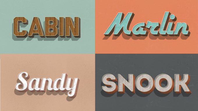 Photoshop Free Retro Vintage Text Effect Preset フォトショップ 無料 テキストエフェクト プリセット レトロ ビンテージ サムネイル デザイン Retro Wood Text Styles