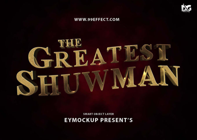 Photoshop Free Movie Text Effect Preset Cinema Movie フォトショップ 無料 テキストエフェクト プリセット 映画 サムネイル デザイン THE GREATEST SHOWMAN