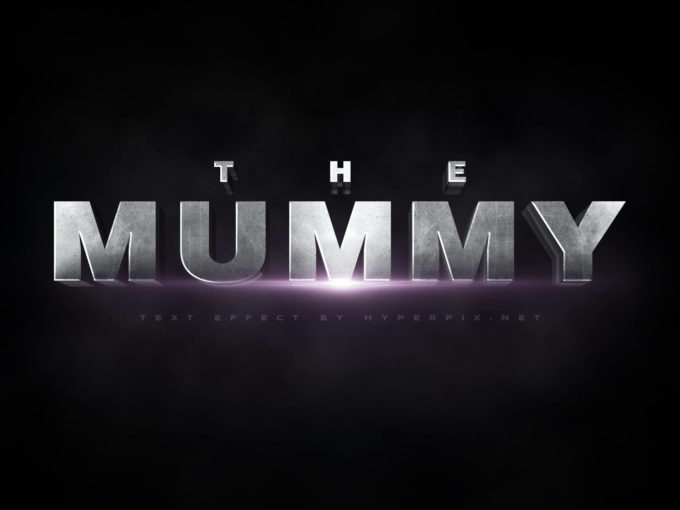 Photoshop Free Movie Text Effect Preset Cinema Movie フォトショップ 無料 テキストエフェクト プリセット 映画 サムネイル デザイン The Mummy