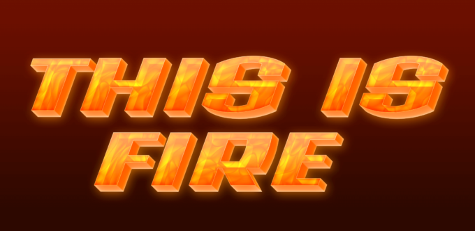 Photoshop Free Text Effect 3D Preset psd  フォトショップ 無料 テキストエフェクト プリセット 立体 サムネイル デザイン This is Fire Text Layer Style