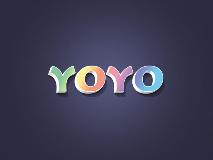 Photoshop Free Text Effect 3D Preset psd  フォトショップ 無料 テキストエフェクト プリセット 立体 サムネイル デザイン YOYO 3D Text Effect