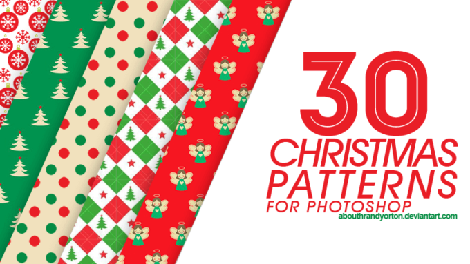 Adobe Photoshop フォトショップ 無料 パターン テクスチャー クリスマス プリセット free christmas pattern preset pat 模様 柄 30 Christmas Patterns for Photoshop