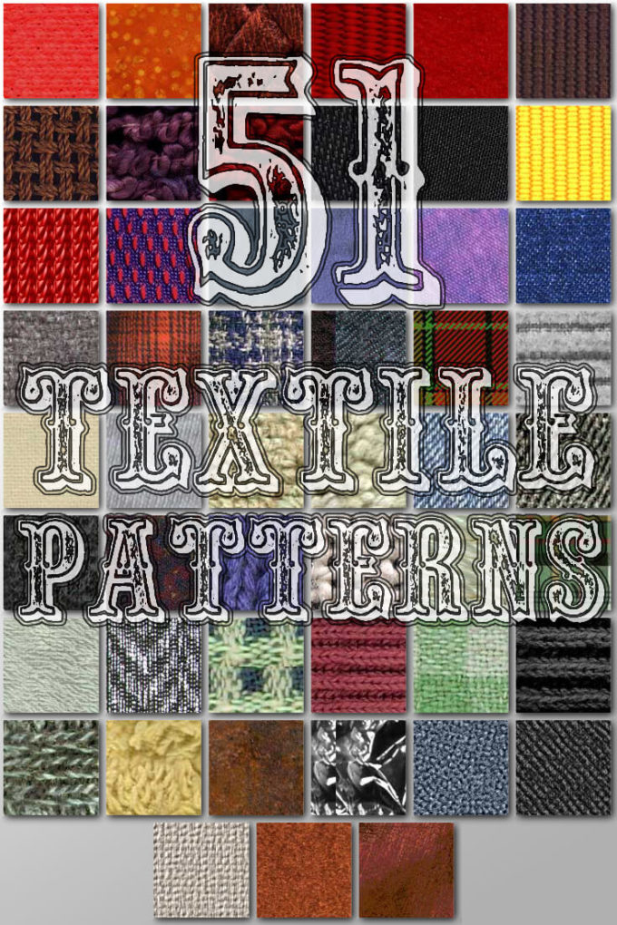 Adobe Photoshop フォトショップ パターン テクスチャー 素材 プリセット .pat 布 繊維 毛糸 51 Seamless Textile Patterns for Photoshop