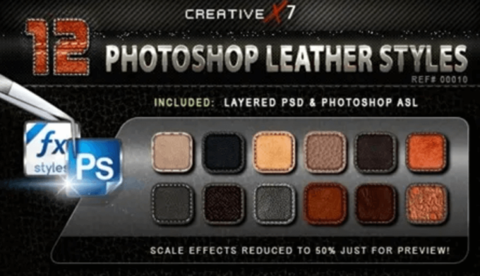 Photoshop Free Layer Style Preset Cloth Fiber asl フォトショップ 無料 生地 繊維 プリセット サムネイル 素材 Free Leather Photoshop Styles