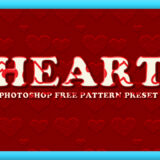 Adobe Photoshop フォトショップ パターン テクスチャー 無料 素材 プリセット .pat ハート free Heart pattern preset