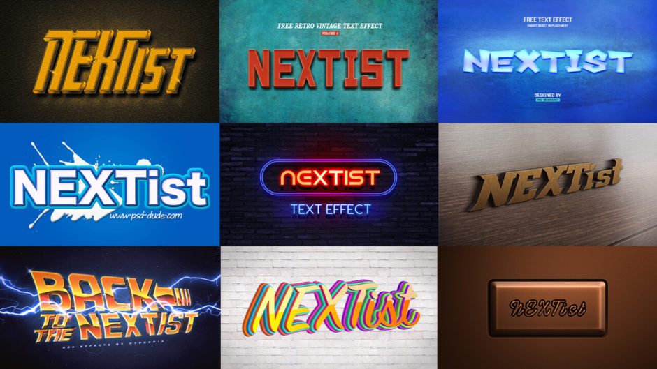 Photoshop 無料テキストエフェクト Psd まとめ Adobe信者nextistの動画編集が楽しくなる小ネタブログ Nextist Skill Box