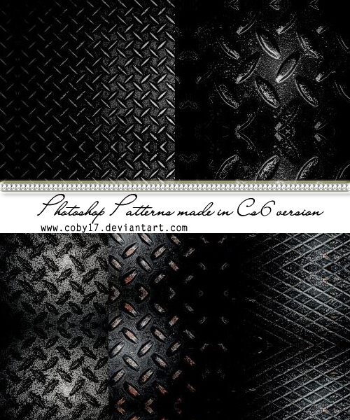 Adobe Photoshop フォトショップ 無料 パターン テクスチャー プリセット .pat 模様 シルバー メタル アイアン free Pattern Preset Black Iron Cast Patterns