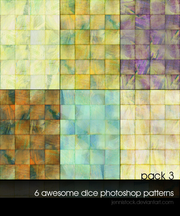Adobe Photoshop フォトショップ 無料 パターン テクスチャー プリセット .pat 模様 レンガ タイル free tile Pattern Preset Dice patterns 3