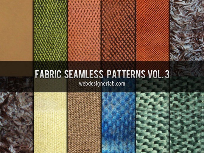 Adobe Photoshop フォトショップ パターン テクスチャー 素材 プリセット .pat 布 繊維 毛糸 Fabric Seamless Patterns Vol. 3