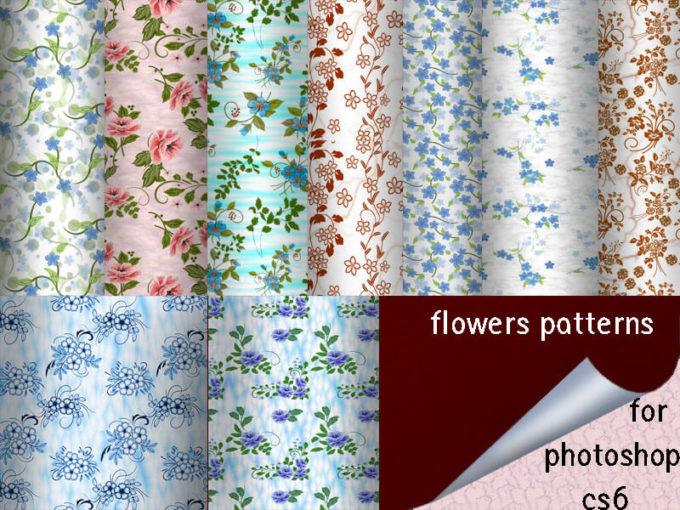 Adobe Photoshop フォトショップ 無料 パターン テクスチャー プリセット .pat  花 free Flower Pattern Preset Flowers Patterns