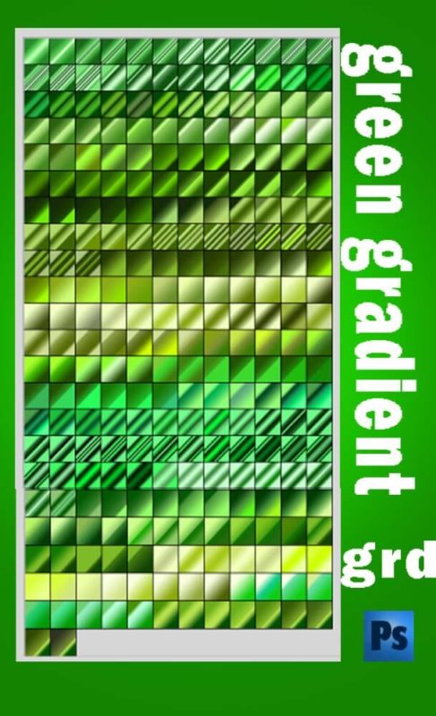 Adobe CC Photoshop Green Gradation Free grd フォトショップ グリーン グラデーション 無料 素材 green gradient