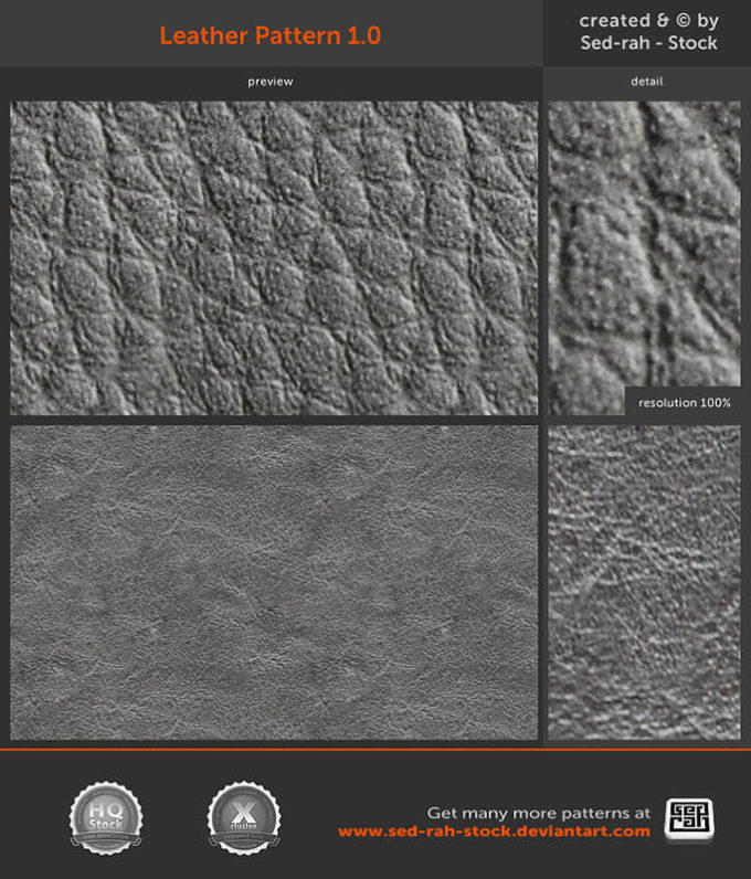 Adobe Photoshop フォトショップ 無料 パターン テクスチャー プリセット .pat レザー free Leather Pattern Preset Leather Pattern 1.0