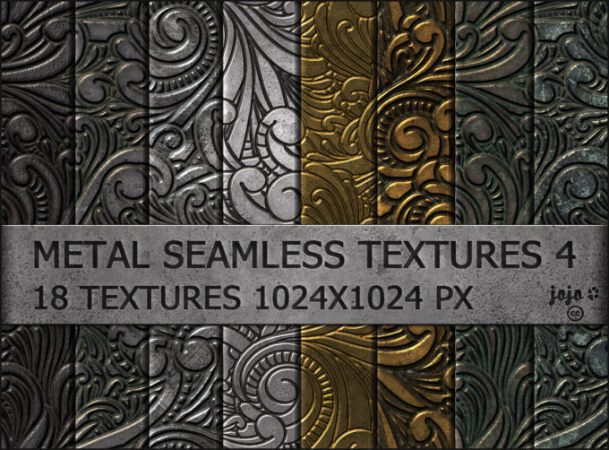 Adobe Photoshop フォトショップ 無料 パターン テクスチャー プリセット .pat 模様 シルバー メタル アイアン free Pattern Preset Metal seamless textures pack 4