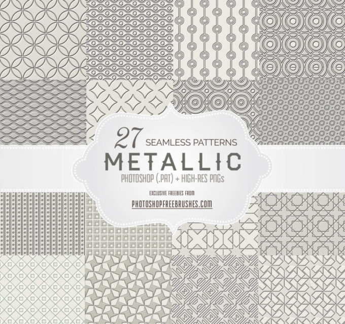 27 Free Seamless Embossed Metallic Gray Patterns