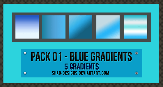 Photoshop Blue Gradation Free grd フォトショップ ブルー グラデーション 無料 素材 Pack 01 - Blue Gradients by shad-designs