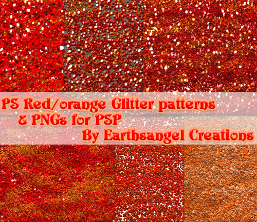 Adobe Photoshop フォトショップ 無料 パターン テクスチャー プリセット .pat 模様 かわいい キラキラ グリッター free Glitter Pattern Preset Red and Orange Glitter PS Patt