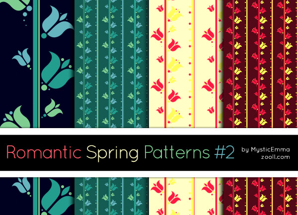 Adobe Photoshop フォトショップ 無料 パターン テクスチャー プリセット .pat 花 free Flower Pattern Preset Romantic Spring Patterns #2