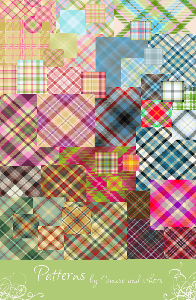 Adobe Photoshop フォトショップ 無料 パターン テクスチャー プリセット free pattern preset pat 模様 柄 Tartan Patterns