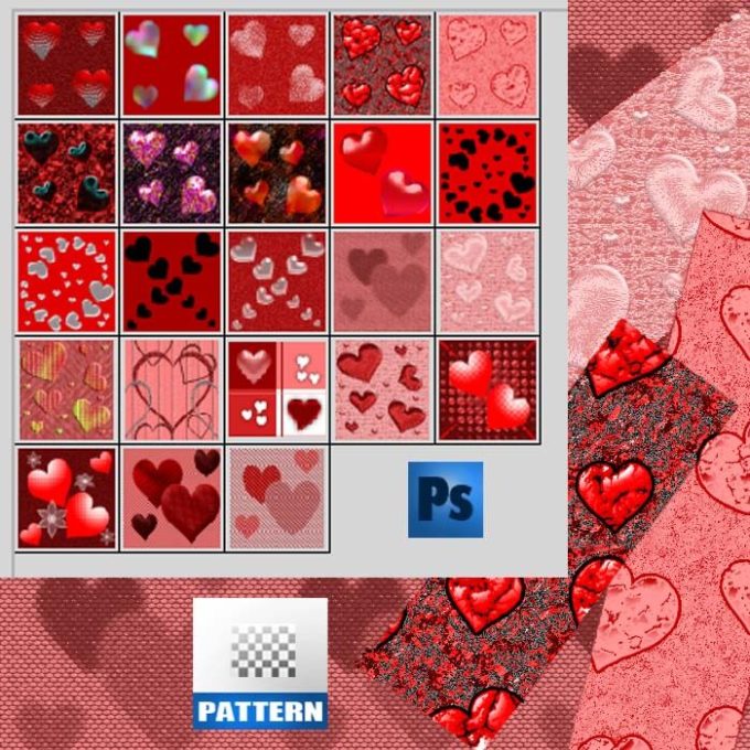 Adobe Photoshop フォトショップ 無料 パターン テクスチャー プリセット free pattern preset pat Valentine pattern 2