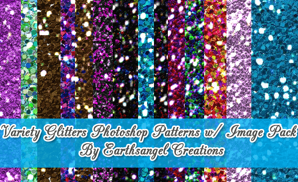 Adobe Photoshop フォトショップ 無料 パターン テクスチャー プリセット .pat 模様 かわいい キラキラ グリッター free Glitter Pattern Preset Variety Glitter Patterns