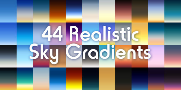 Adobe CC Photoshop Gradation Free grd フォトショップ グラデーション 無料 素材 44 Realistic Sky Gradients For Photoshop