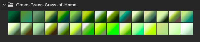 Adobe CC Photoshop Gradation Preset フォトショップ　グラデーション プリセット 無料 素材 セット .grd 緑 グリーン