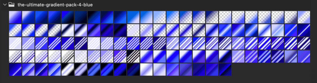 Adobe CC Photoshop Gradation Preset フォトショップ　グラデーション プリセット 無料 素材 セット .grd ブルー 青 水色
