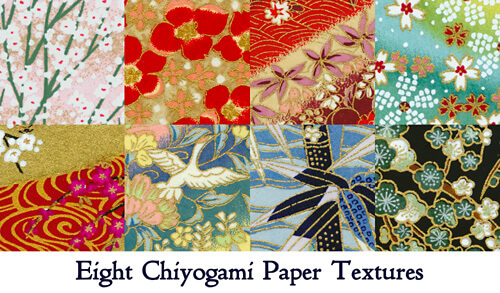 Adobe CC Photoshop フォトショップ 無料 素材 パターン テクスチャー 和柄 日本 Chiyogami paper texture pack