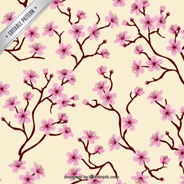 Adobe CC Photoshop フォトショップ 無料 素材 パターン テクスチャー 和柄 日本 桜 さくら Pattern with cherry blossoms