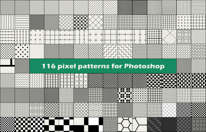 Adobe Photoshop フォトショップ 無料 パターン テクスチャー プリセット ピクセル Free Pixel Pattern Preset