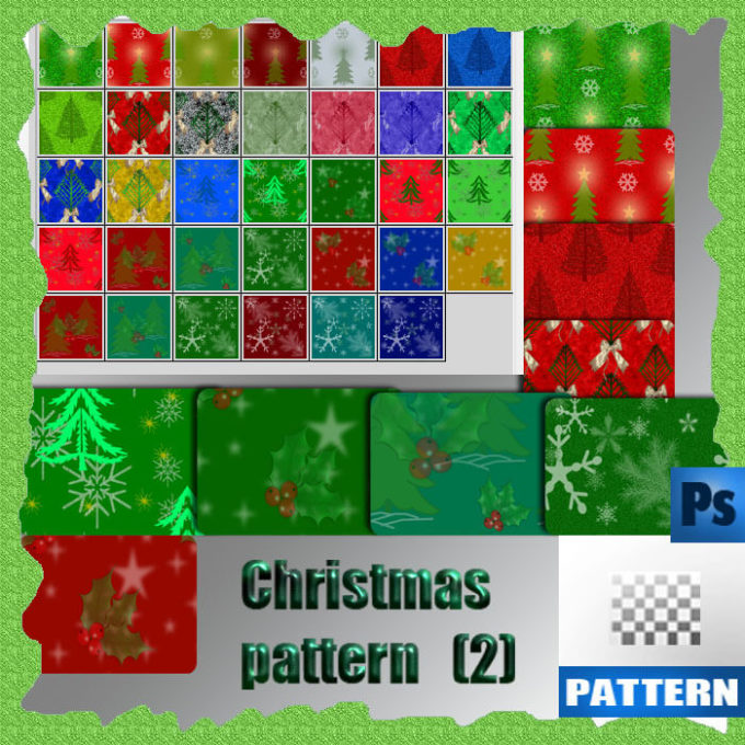Adobe Photoshop フォトショップ 無料 パターン テクスチャー クリスマス プリセット free christmas pattern preset pat 模様 柄 