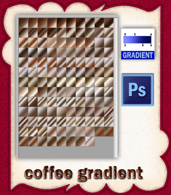 Adobe CC Photoshop Vintage Gradation Free grd フォトショップ ビンテージ グラデーション 無料 素材 Coffee Gradient