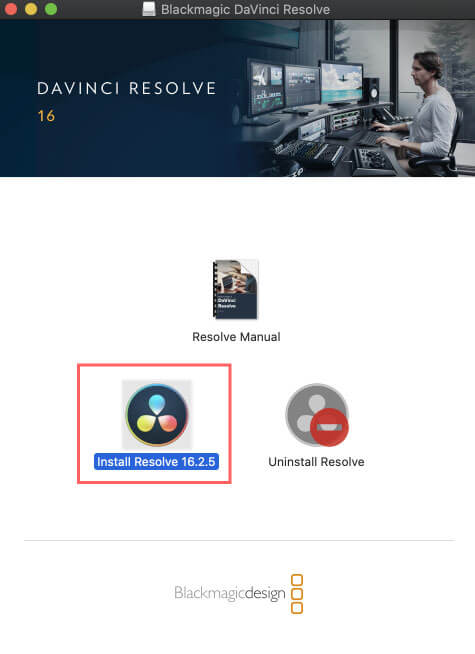 DaVinci Resolveのアイコンをダブルクリック