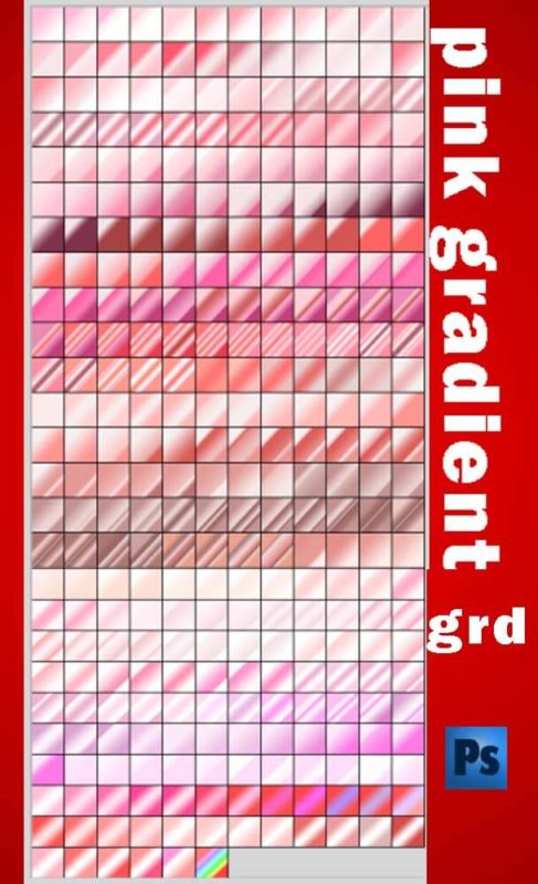 Adobe CC Photoshop Red Pink Gradation Free grd フォトショップ レッド ピンク グラデーション 無料 素材 pink gradient