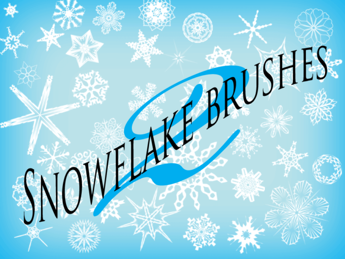 フォトショップ ブラシ Photoshop Brush 無料 イラスト クリスマス 聖夜 冬 雪 スノーフレーク 結晶 101 Snowflake Brushes