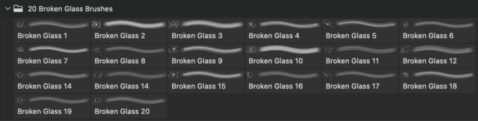 フォトショップ ブラシ Photoshop Brush 無料 イラスト クラック ひび割れ ヒビ 亀裂 ガラス 20 Broken Glass PS Brushes Abr.Vol.11
