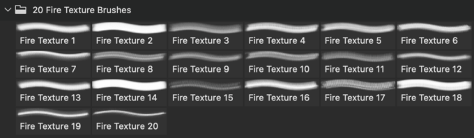 フォトショップ ブラシ Photoshop Brush 無料 イラスト 火 炎 ファイヤー Firest20 Fire Texture PS Brushes Abr.Vol.17