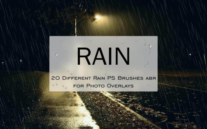 フォトショップ ブラシ Photoshop Brush 無料 イラスト RAIN レイン 雨 20 Rain PS Brushes Abr　