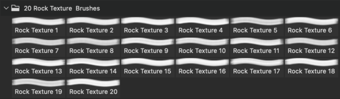 フォトショップ ブラシ Photoshop Brush 無料 イラスト ロック 岩 石 ストーン 20 Rock Texture PS Brushes Abr Vol.21