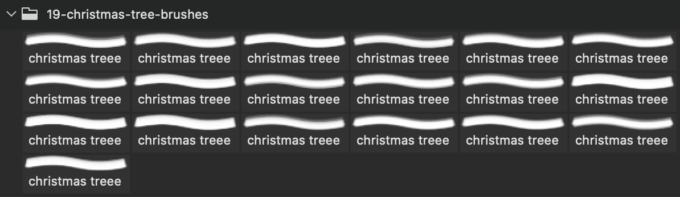 フォトショップ ブラシ Photoshop Brush 無料 イラスト 木 森 林 クリスマスツリー 19 Christmas Trees Brushes